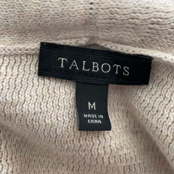 Talbots Cream Colored Open Front Cardigan. Size Medium. - Picture 9 of 10